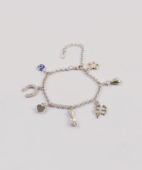 Pulseira-Feminina-com-Pingentes-da-Sorte-Dourado-9289367-Dourado_1