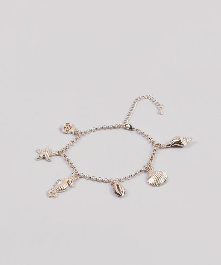 Pulseira-Feminina-com-Pingentes-Fundo-do-Mar-Dourado-9289588-Dourado_1