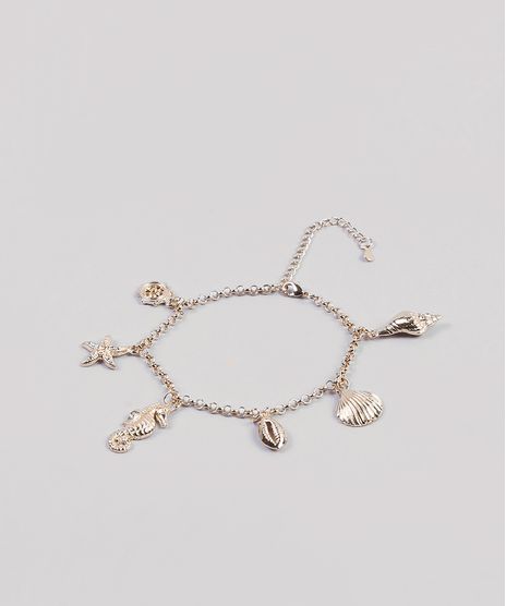 Pulseira-Feminina-com-Pingentes-Fundo-do-Mar-Dourado-9289588-Dourado_1