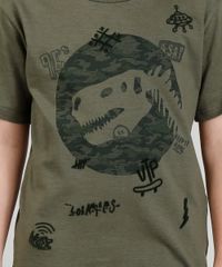 Camiseta-Infantil-com-Estampa-Dinossauro-Manga-Curta-Verde-Militar-9378184-Verde_Militar_4