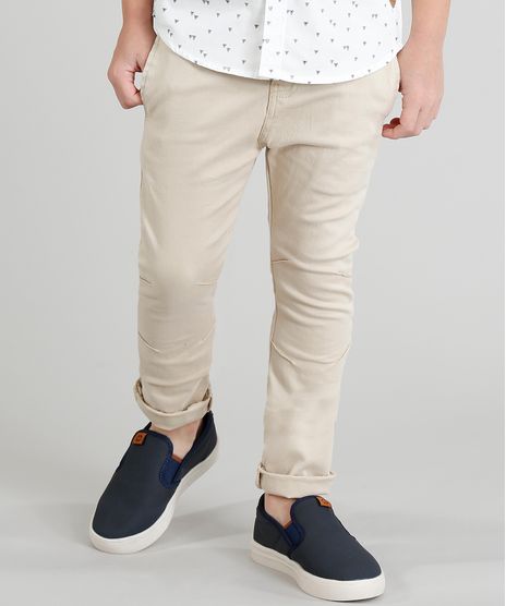 Calca-de-Sarja-Infantil-Basica-com-Bolsos-Kaki-9313688-Kaki_1