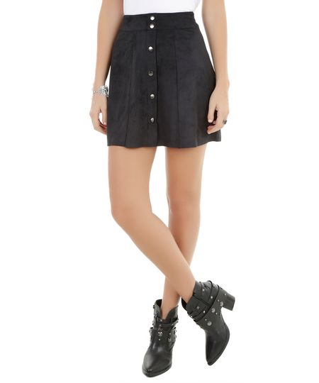 Saia-em-Suede-Evase-Preta-8180161-Preto_1 Saia-em-Suede-Evase-Preta-8180161-Preto_1