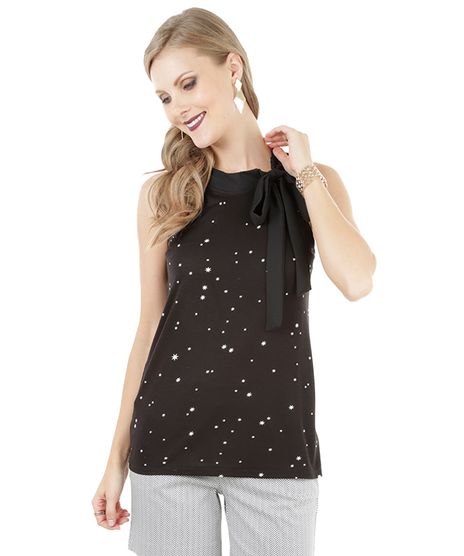 Regata-Gola-Laco-Estampada-de-Estrelas-Preta-8311645-Preto_1