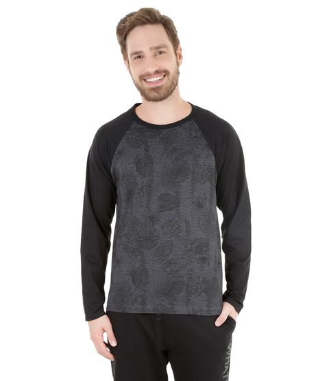Camiseta-Longa-Floral-Preta-8343779-Preto_1