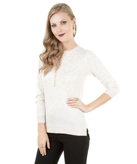 Sueter-Animal-Print-em-Trico-Bege-Claro-8174623-Bege_Claro_1