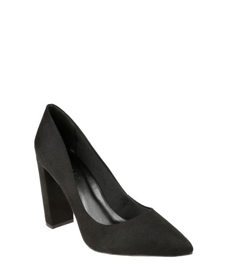 scarpin preto camurça