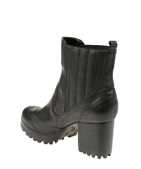 bota couro bottero bridão preta
