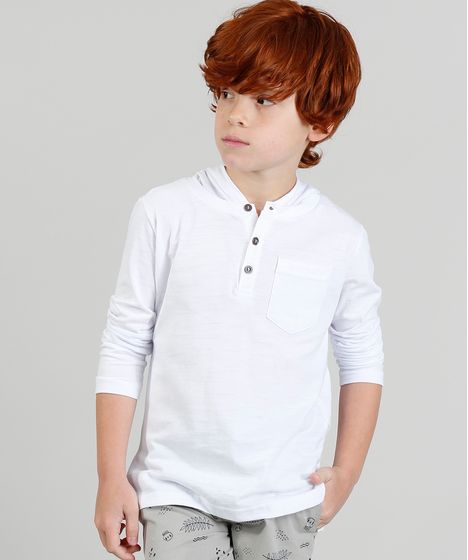 camisa branca masculina infantil