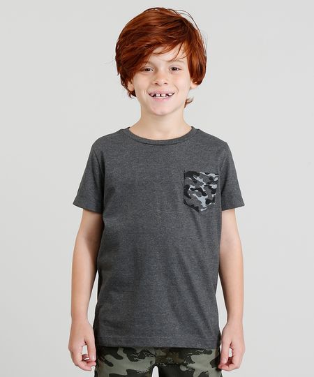 Camiseta-Infantil-com-Bolso-Estampado-Manga-Curta-Gola-Careca-Cinza-Mescla-Escuro-9329119-Cinza_Mescla_Escuro_1