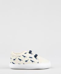 Tenis-Infantil-Pimpolho-Estampado-de-Dinossauros-Bege-Claro-9438600-Bege_Claro_1