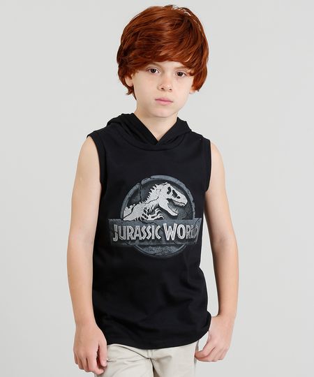 Regata-Infantil-Jurassic-World-com-Capuz-Preta-9397965-Preto_1