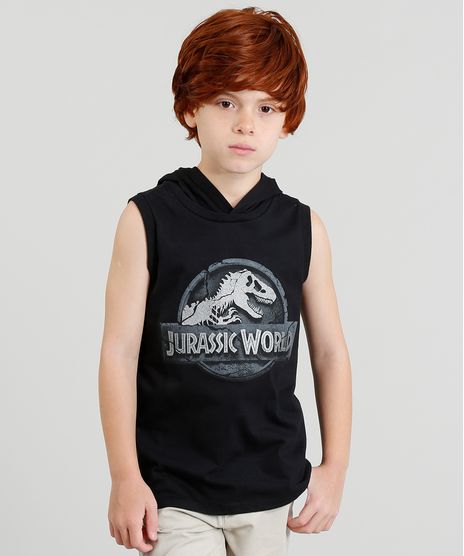 Regata-Infantil-Jurassic-World-com-Capuz-Preta-9397965-Preto_1