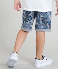 Bermuda-de-Moletom-Infantil-Estampada-Tropical-Barra-Dobrada-Cinza-Mescla-9211986-Cinza_Mescla_2