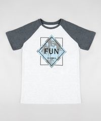 Camiseta-Infantil-Raglan-com-Estampa--Fun--Manga-Curta-Gola-Careca-Cinza-Mescla-Claro-9389321-Cinza_Mescla_Claro_1