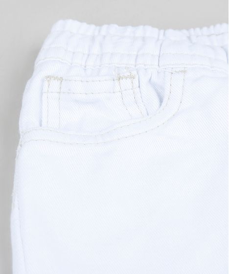 calca jeans branca infantil