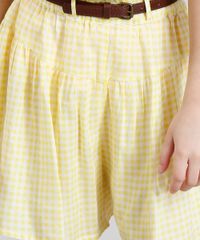 Short-Infantil-Estampado-Xadrez-Vichy-com-Cinto-Trancado-Amarelo-Claro-9182778-Amarelo_Claro_4