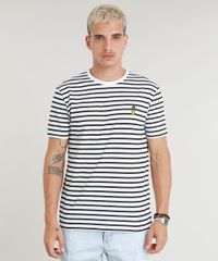 Camiseta-Masculina-Estampada-Listrada-com-Bordado-de-Abacaxi-Manga-Curta-Gola-Careca-Branca-9295133-Branco_1