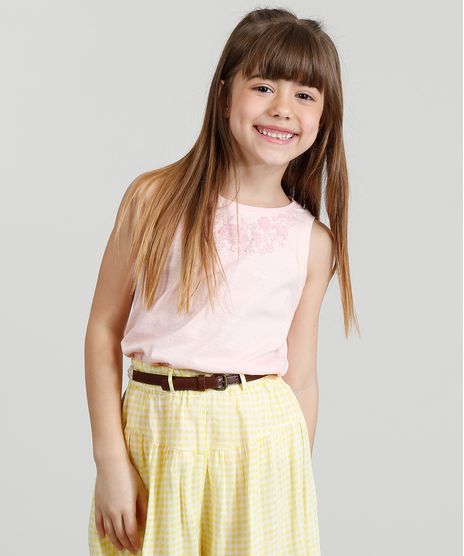 Regata-Infantil-com-Estampa-Floral-Decote-Redondo-Rose-9323099-Rose_1