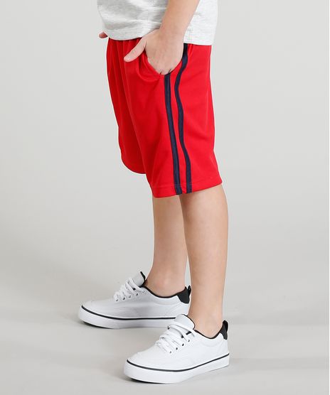 Bermuda-Infantil-Esportiva-Basica-com-Listras-Laterais-Vermelha-9365013-Vermelho_1