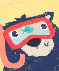 Camiseta-Infantil-com-Urso-Mergulhador-Manga-Curta-Gola-Careca-Mostarda-9412275-Mostarda_5