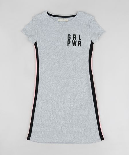 Vestido-Infantil--GRL-PWR--Curto-Canelado-Manga-Curta-Cinza-Mescla-9247499-Cinza_Mescla_1 Vestido-Infantil--GRL-PWR--Curto-Canelado-Manga-Curta-Cinza-Mescla-9247499-Cinza_Mescla_1
