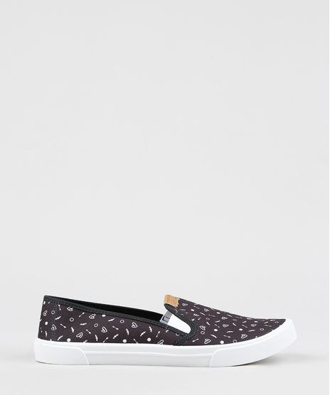 Tenis-Slip-On-Feminino-Moleca-Estampado-em-Lona-Preto-9305138-Preto_1