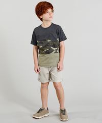 Camiseta-Infantil-com-Estampa-Camuflada-com-Bolso-Manga-Curta-Gola-Careca-Cinza-Mescla-Escuro-9378185-Cinza_Mescla_Escuro_3