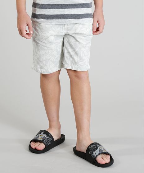 Bermuda-Infantil-Estampada-Floral-com-Cordao-de-Ajuste-Cinza-Claro-9315645-Cinza_Claro_1