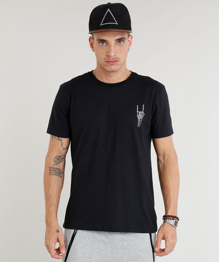Camiseta-Masculina-Caveira-Manga-Curta-Gola-Careca-Preta-9380494-Preto_1