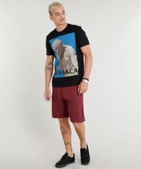 Bermuda-Masculina-Basica-em-Moletom-com-Bolsos-Vinho-9365314-Vinho_3