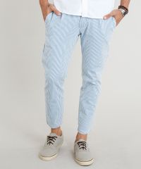 Calca-de-Sarja-Masculina-Chino-Slim-Cropped-Listrada-Azul-Claro-9305832-Azul_Claro_1