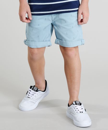 Bermuda-Infantil-Estampada-Ancoras-com-Cinto-Lona-Listrado-Azul-Claro-9196198-Azul_Claro_1
