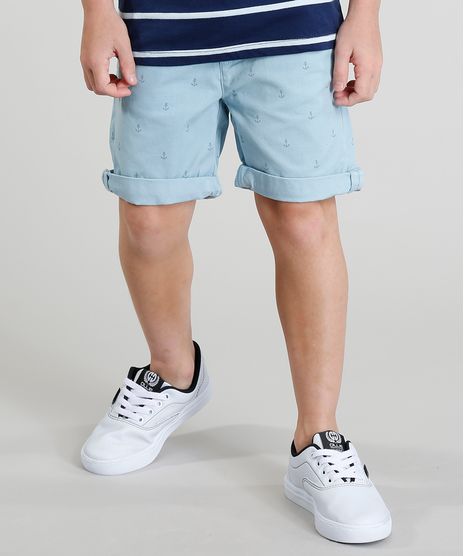Bermuda-Infantil-Estampada-Ancoras-com-Cinto-Lona-Listrado-Azul-Claro-9196198-Azul_Claro_1