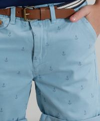 Bermuda-Infantil-Estampada-Ancoras-com-Cinto-Lona-Listrado-Azul-Claro-9196198-Azul_Claro_4