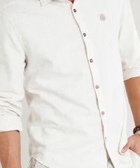 Camisa-Masculina-com-Bordado-de-Folha-em-Linho-Manga-Longa-Bege-Claro-9350183-Bege_Claro_4