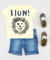 Camiseta-Infantil-Leao-Manga-Curta-Gola-Careca-Amarela-9302664-Amarelo_3