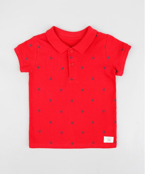 Polo-Infantil-em-Piquet-Estampada-de-Barquinhos-Manga-Curta-Vermelho-9232365-Vermelho_1