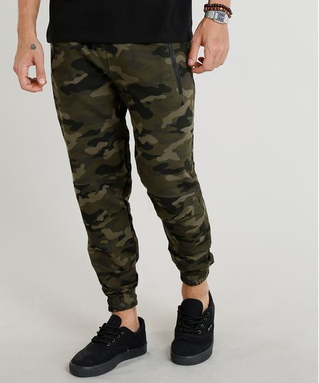 Calca-Masculina-Jogger-em-Moletom-Estampada-Camuflada-Verde-Militar-9377408-Verde_Militar_1