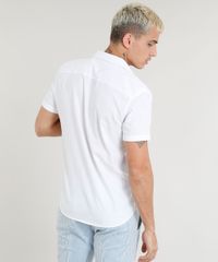 Camisa-Masculina-com-Bolso-em-Linho-Manga-Curta-Branca-9350189-Branco_2