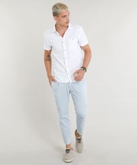 Camisa-Masculina-com-Bolso-em-Linho-Manga-Curta-Branca-9350189-Branco_3