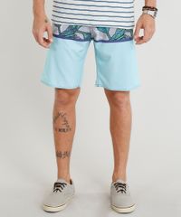 Bermuda-Surf-Masculina-com-Estampa-da-Folhagem-Verde-Claro-9308694-Verde_Claro_1