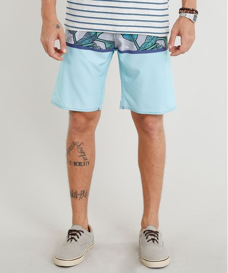 Bermuda-Surf-Masculina-com-Estampa-da-Folhagem-Verde-Claro-9308694-Verde_Claro_1