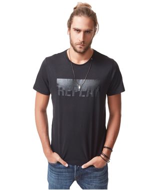Camiseta-Replay-com-Textura--Preta-8293966-Preto_1