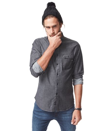 Camisa-Jeans-Replay-Preta-8248559-Preto_1 Camisa-Jeans-Replay-Preta-8248559-Preto_1