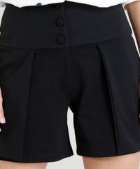 Short-Feminino-Cintura-Alta-com-Sobreposicao-Preto-9324471-Preto_4