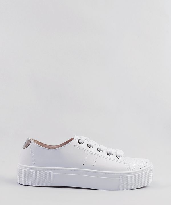 Tênis Feminino Flatform Moleca Branco 34