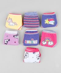 Kit-de-7-Calcinhas-Infantis-Unicornio-e-Arco-iris-Multicor-9383060-Multicor_5