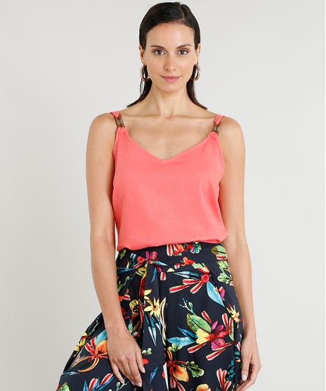 Regata-Ampla-Feminina-Lenny-Niemeyer-em-Linho-Decote-V-Coral-9257220-Coral_1