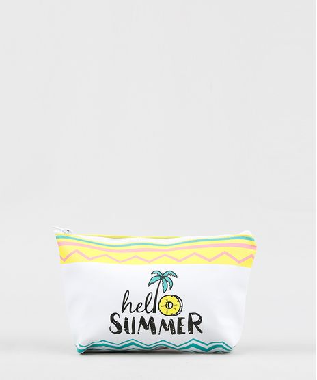 Necessaire-Feminina-Estampada--Hello-Summer--Branca-9325481-Branco_1