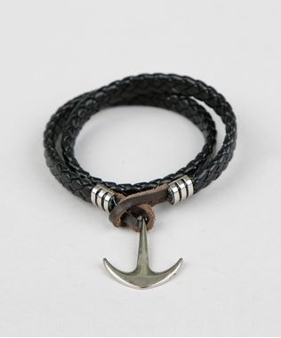 Pulseira-Masculina-Trancada-com-Ancora-Preta-9398701-Preto_1